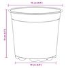 vidaXL Vaso de Flores 100 pcs Cer&acirc;mica &Oslash; 15 x 13 cm Pl&aacute;stico