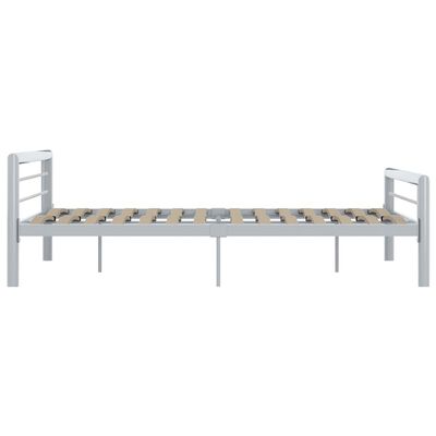 vidaXL Estrutura de cama 180x200 cm metal cinzento e branco