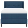 vidaXL Cama Box com colch&atilde;o com cabeceira Azul 190 x 90 cm tecido