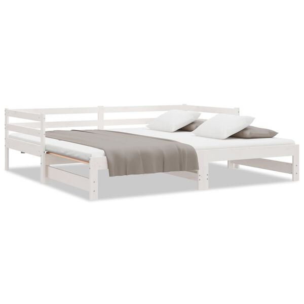vidaXL Estrutura sof&aacute;-cama de puxar sem colch&atilde;o 80x200 cm branco