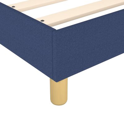 vidaXL Estrutura de cama com molas 200x200 cm tecido azul