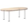 vidaXL P&eacute;s para mesa de centro 4 pe&ccedil;as, branco, 30-32 cm, a&ccedil;o