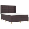 vidaXL Cama Box com colch&atilde;o Marrom Escuro 200 x 160 cm tecido