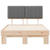 vidaXL Estrutura de Cama com Cabeceira Estofada Cinzento-claro