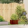 vidaXL Floreira enferrujada 40x40x30 cm a&ccedil;o resistente