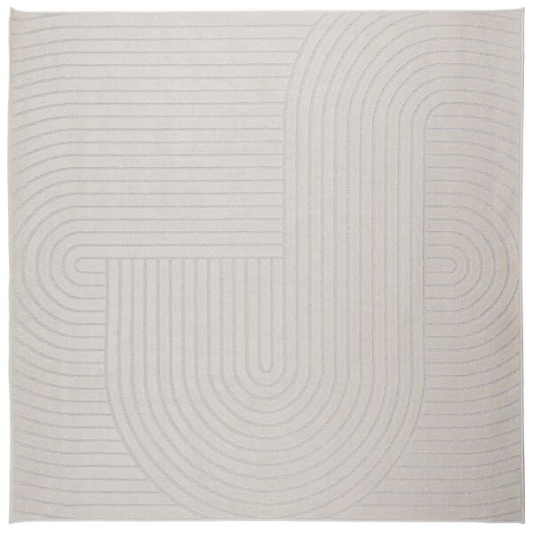 vidaXL Tapetes de &aacute;rea Quadrado Creme 200 x 200 cm