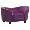 vidaXL Sof&aacute; para c&atilde;es 69x49x40 cm pel&uacute;cia e couro artificial bord&ocirc;