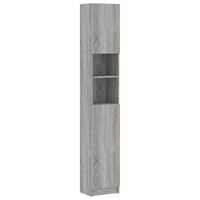 vidaXL Armário WC 32x25,5x190 cm derivados de madeira sonoma cinza