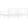 vidaXL Estrutura de cama com cabeceira e p&eacute;s 183x213 cm metal branco