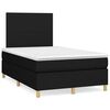 vidaXL Cama box spring c/ colch&atilde;o e LED 120x190 cm tecido preto