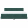 vidaXL Cama Box Spring LED com led Verde Escuro 180 x 200 cm Veludo