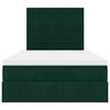vidaXL Estrutura de cama otomana com colch&otilde;es verde escuro Veludo
