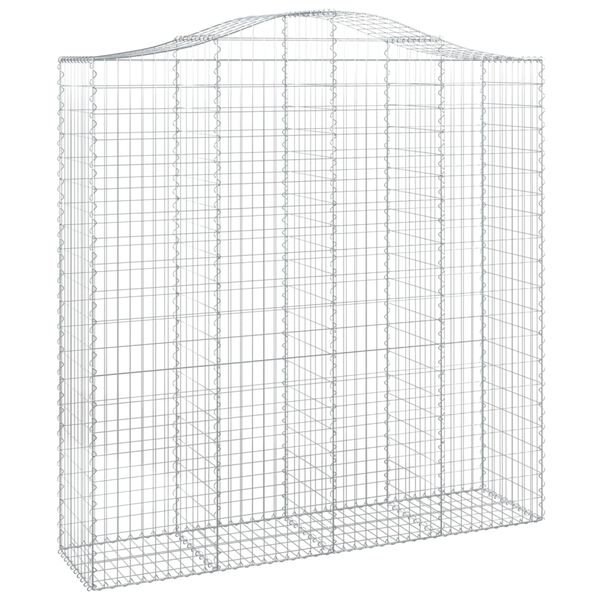 vidaXL Cestos gabi&atilde;o arqueados 2pcs 200x50x200/220cm ferro galvanizado