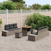 vidaXL Conjunto de Sof&aacute; de Jardim 9 pcs Cinzeto Rattan Sint&eacute;tico