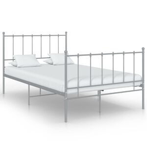 vidaXL Estrutura de cama 120x200 cm metal cinzento