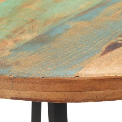 vidaXL Mesa de jantar 80 cm madeira recuperada maciça