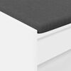 vidaXL Banco de Hall com almofada Branco 83 x 38 x 45 cm