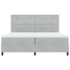 vidaXL Cama Box com colch&atilde;o Cinzento-claro 200 x 200 cm Veludo