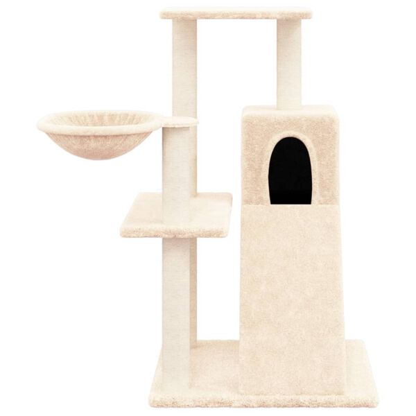 vidaXL Árvore para gatos c/ postes arranhadores sisal 82 cm cor creme