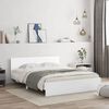 vidaXL Estrutura de cama com cabeceira 140x200 cm branco