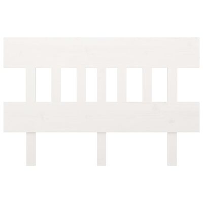 vidaXL Cabeceira de cama 203,5x3x81 cm pinho maciço branco