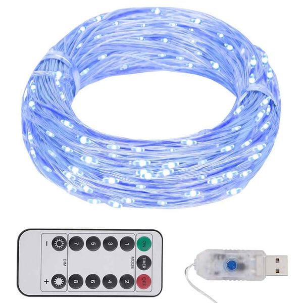 vidaXL Cord&atilde;o de luzes com 300 LED 30 m azul