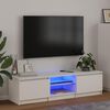 vidaXL M&oacute;vel de TV com luzes LED 140x40x36 cm branco