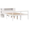 vidaXL Cama com estante sem colch&atilde;o 140x200 cm pinho maci&ccedil;o branco