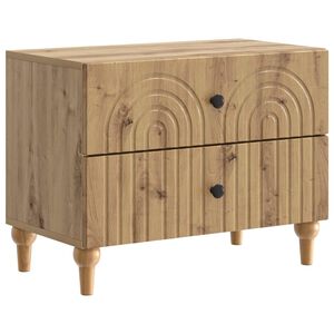 vidaXL Arm&aacute;rio de Cabeceira Carvalho Arttisan 62 x 34,5 x 48 cm