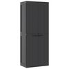 vidaXL M&oacute;vel de arruma&ccedil;&atilde;o para exterior 65x37x165 PP preto