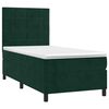 vidaXL Cama com molas/colch&atilde;o 80x200 cm veludo verde-escuro