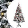 vidaXL &Aacute;rvore de Natal Artificial Branco 150 cm PVC, A&ccedil;o e Pl&aacute;stico
