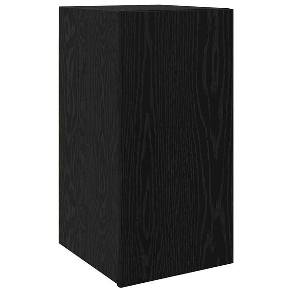 vidaXL Gabinete de TV de Parede Carvalho Preto 30,5 x 30 x 60 cm
