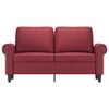 vidaXL Sof&aacute; de 2 lugares 120 cm couro artificial vermelho tinto