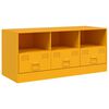 vidaXL M&oacute;vel de TV 99x39x44 cm a&ccedil;o amarelo mostarda