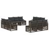 vidaXL Conjunto de Sof&aacute; de Jardim 12 unid. Cinzento vime PE