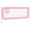 vidaXL Barra de seguran&ccedil;a p/ cama infantil tecido 180x25 cm rosa
