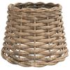 vidaXL Abajur de teto &Oslash;20x15 cm vime castanho