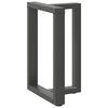 vidaXL P&eacute;s para mesa de jantar em forma de T, 2 pe&ccedil;as, antracite, 50x35x(72-73) cm, a&ccedil;o