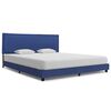 vidaXL Estrutura de cama sem colch&atilde;o 150x200 cm tecido azul