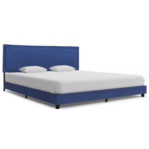 vidaXL Estrutura de cama sem colch&atilde;o 150x200 cm tecido azul