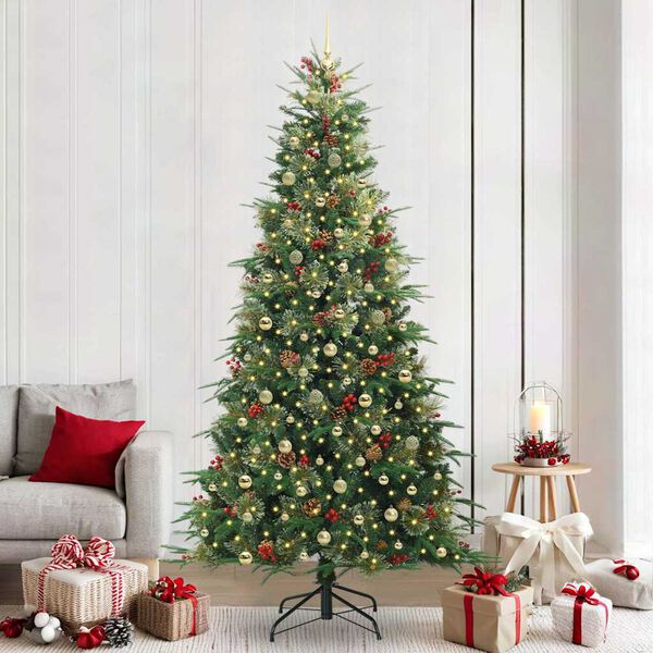 vidaXL &Aacute;rvore de Natal Articulada Artificial Verde 240 cm PE e PVC
