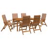 vidaXL Conjunto de jantar de jardim de 7 pe&ccedil;as Natural