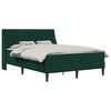 vidaXL Estrutura de cama com colch&atilde;o Verde Escuro 120 x 200 cm Veludo
