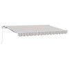 vidaXL Toldo retr&aacute;til Cinza Claro e Branco 400 &times; 350 cm