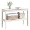 vidaXL Mesa consola 110x40x75 cm pinho maci&ccedil;o branco