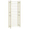 vidaXL Garrafeira para 96 garrafas metal dourado
