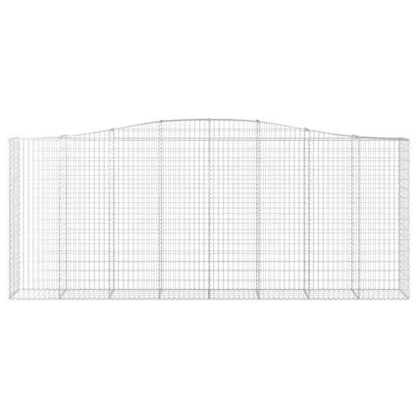 vidaXL Cestos gabi&atilde;o arqueados 10 pcs 400x50x160/180 ferro galvanizado