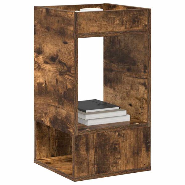 vidaXL Mesa de apoio Carvalho Defumado 30 x 30 x 56 cm