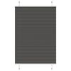 vidaXL Preto Plissada Cega 95x100 cm Largura Tecido 94,4 cm Poli&eacute;ster